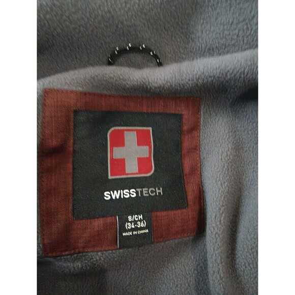Swiss Tech Men's Coat Peak Technology Small insulated Double Zip + Button Pocket - Picture 9 of 11